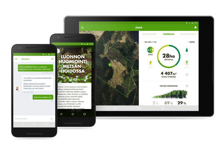 Selvitä metsäsi arvo sekunneissa UPM Metsä -sovelluksella